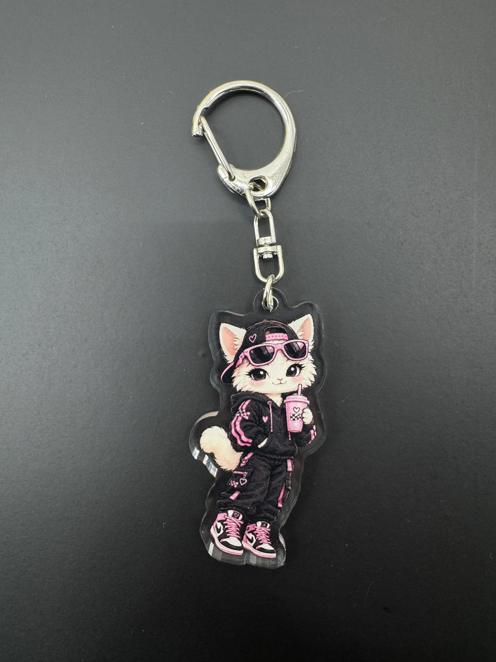 Rosie "Pink Slip" Purrington Keyring