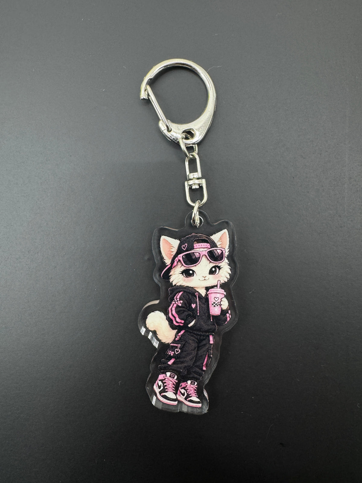 Rosie "Pink Slip" Purrington Keyring