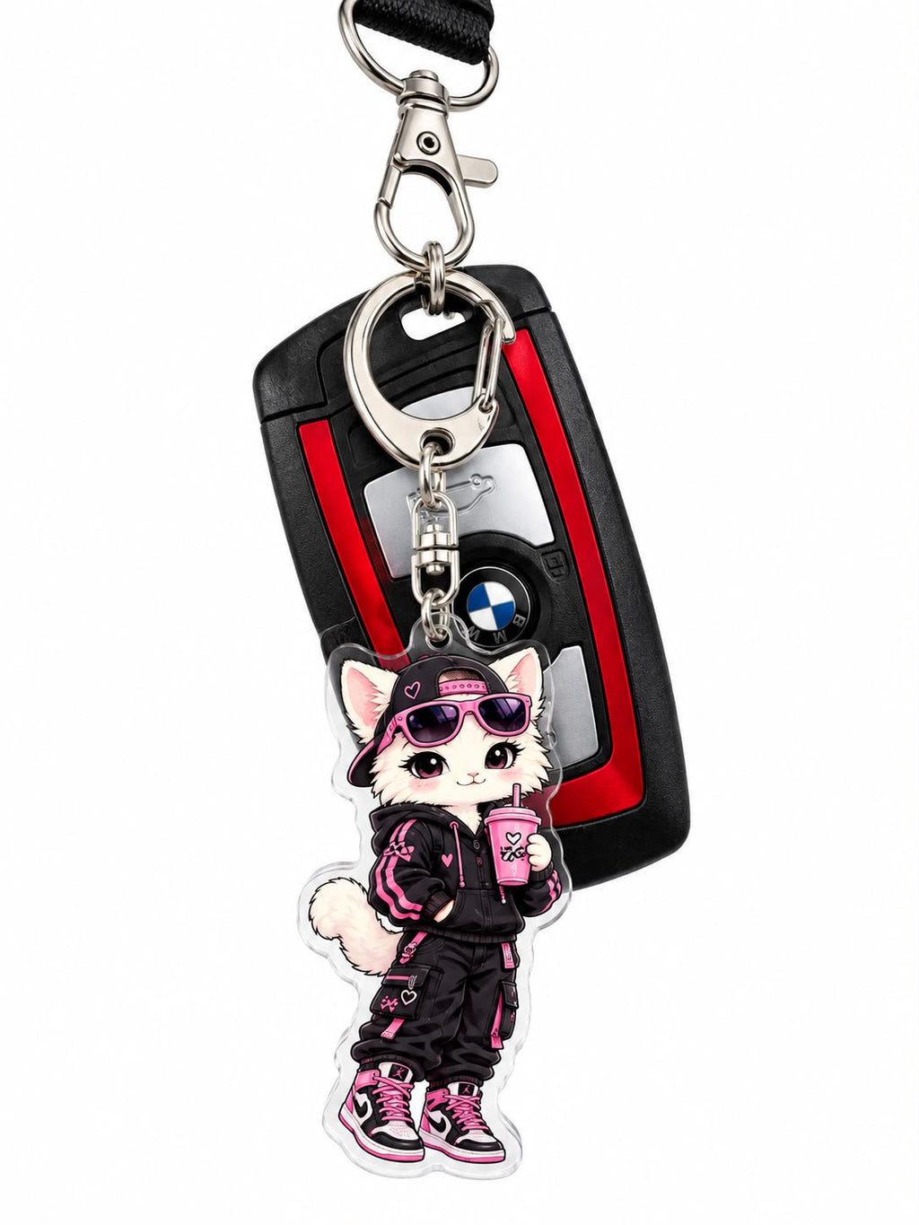 Rosie "Pink Slip" Purrington Keyring